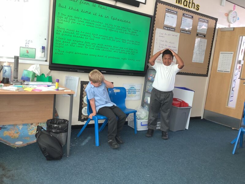 Image for the Tweet beginning: Today year 3 were acting