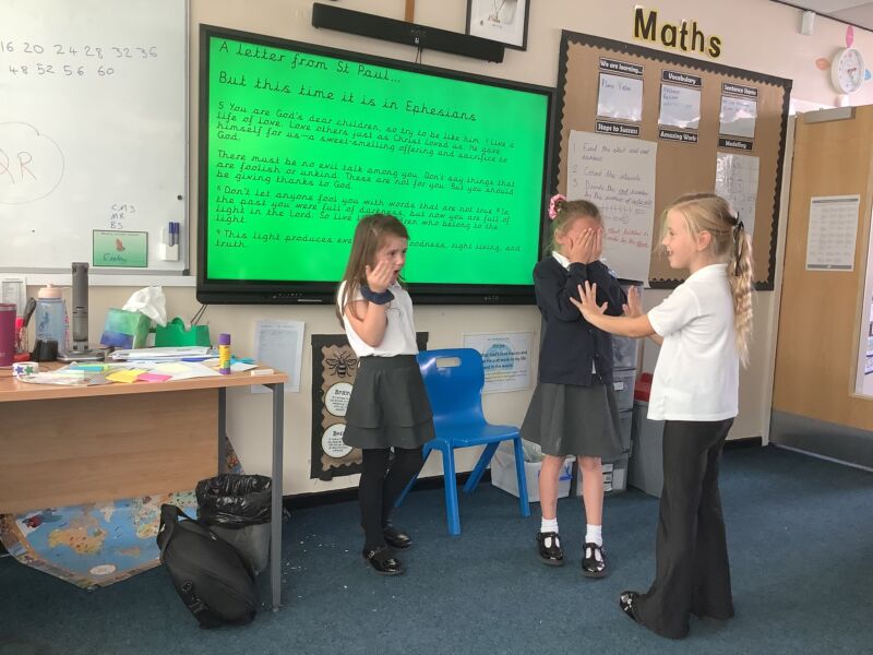 Image for the Tweet beginning: Today year 3 were acting