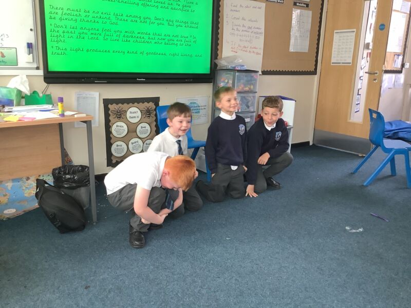 Image for the Tweet beginning: Today year 3 were acting