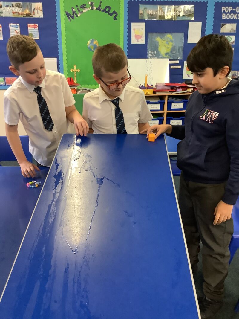 Image for the Tweet beginning: Year 5 enjoyed investigating friction
